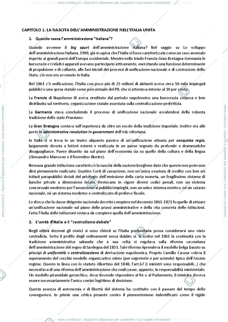 Anteprima pagina 1 — storia della pubblica amministrazione