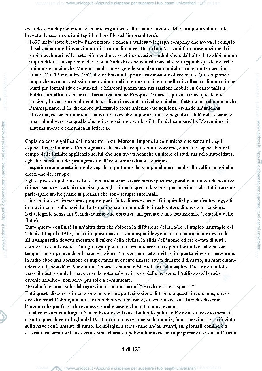 Anteprima pagina 4 — Storia della Radio e della Televisione