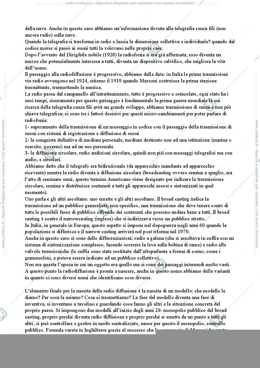 Anteprima pagina 5 — Storia della Radio e della Televisione