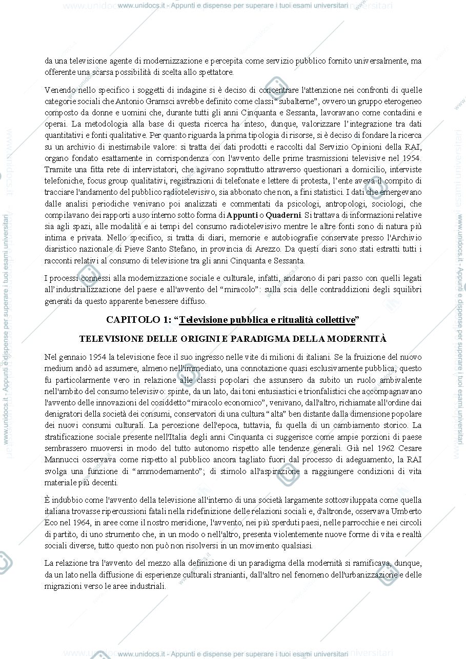 Anteprima pagina 2 — STORIA SOCIALE DELLA TELEVISIONE IN ITALIA (1954-69)