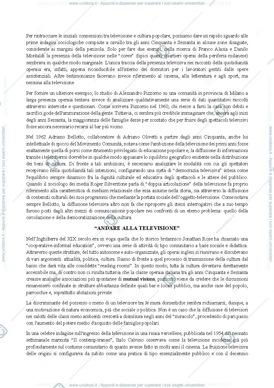 Anteprima pagina 3 — STORIA SOCIALE DELLA TELEVISIONE IN ITALIA (1954-69)