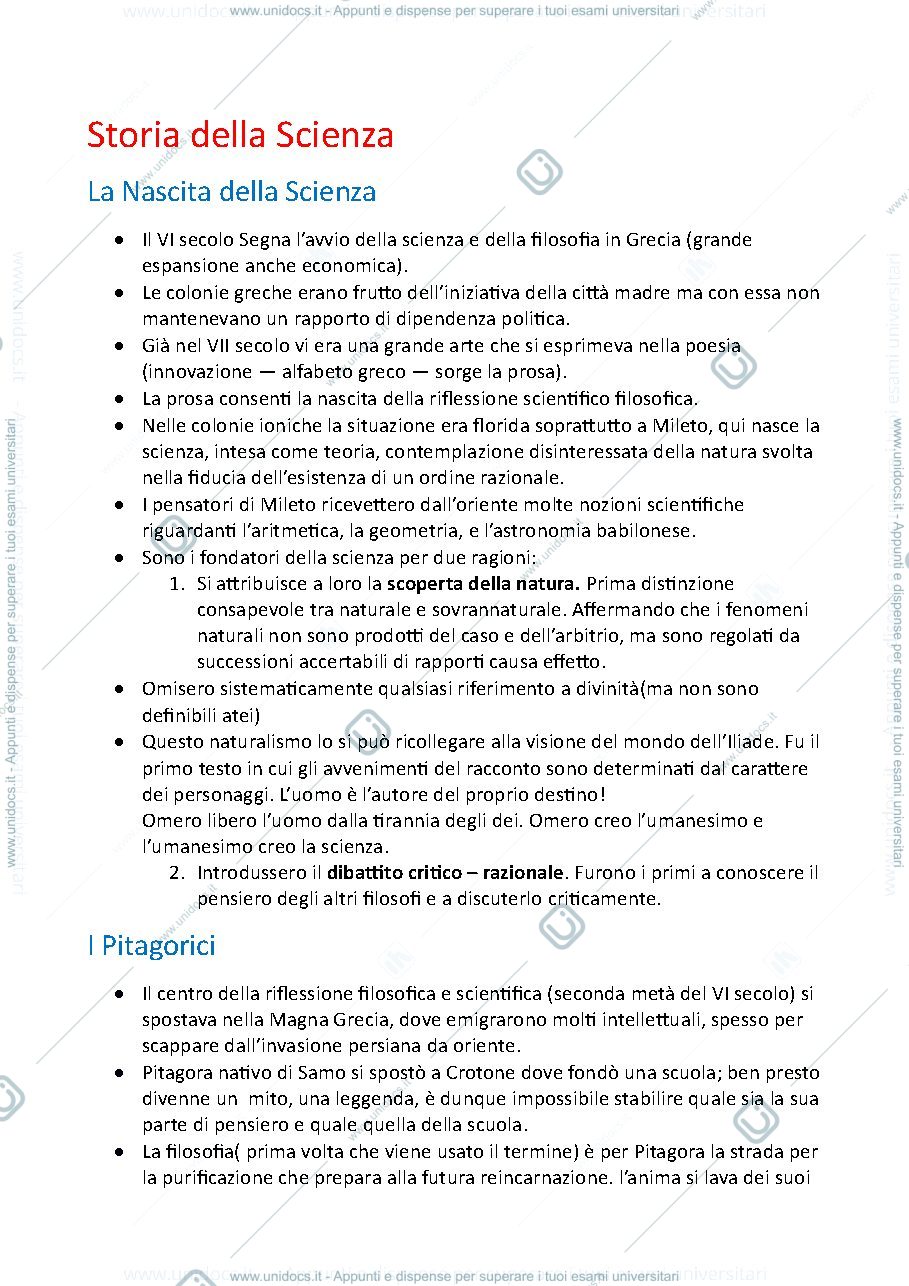 Anteprima pagina 1 — storia della scienza 