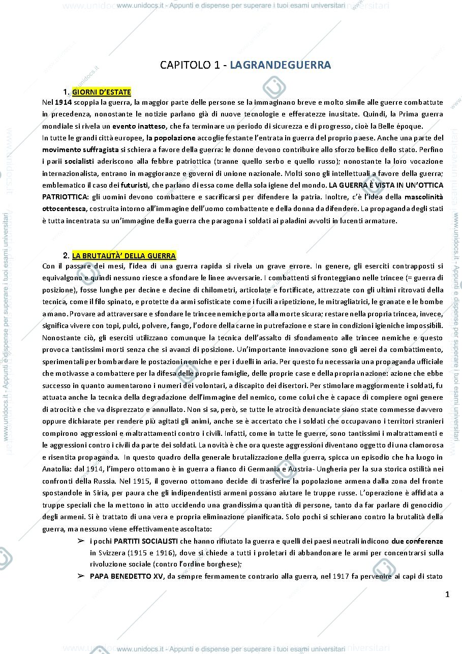 Anteprima pagina 1 — Banti, L'età contemporanea dalla grande guerra ad oggi. Cinzia Venturoli