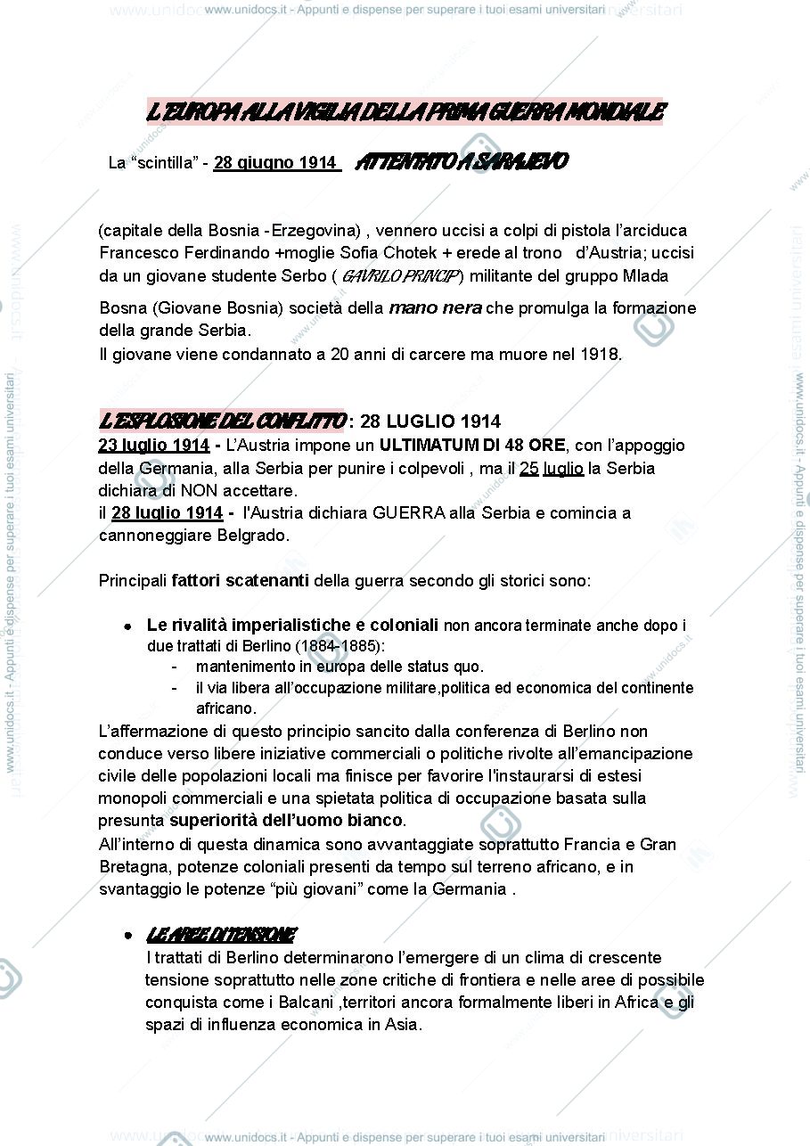 Anteprima pagina 1 — RIASSUNTO DISPENSA ESAME STORIA DELLA SOCIETA' CONTEMPORANEA