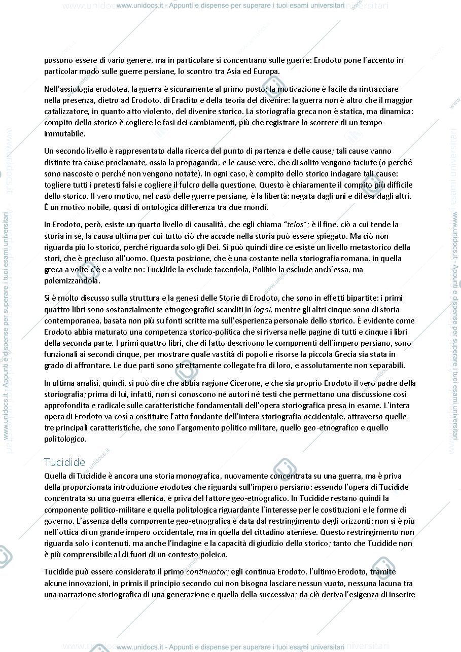 Anteprima pagina 4 — Appunti di storia della storiografia antica