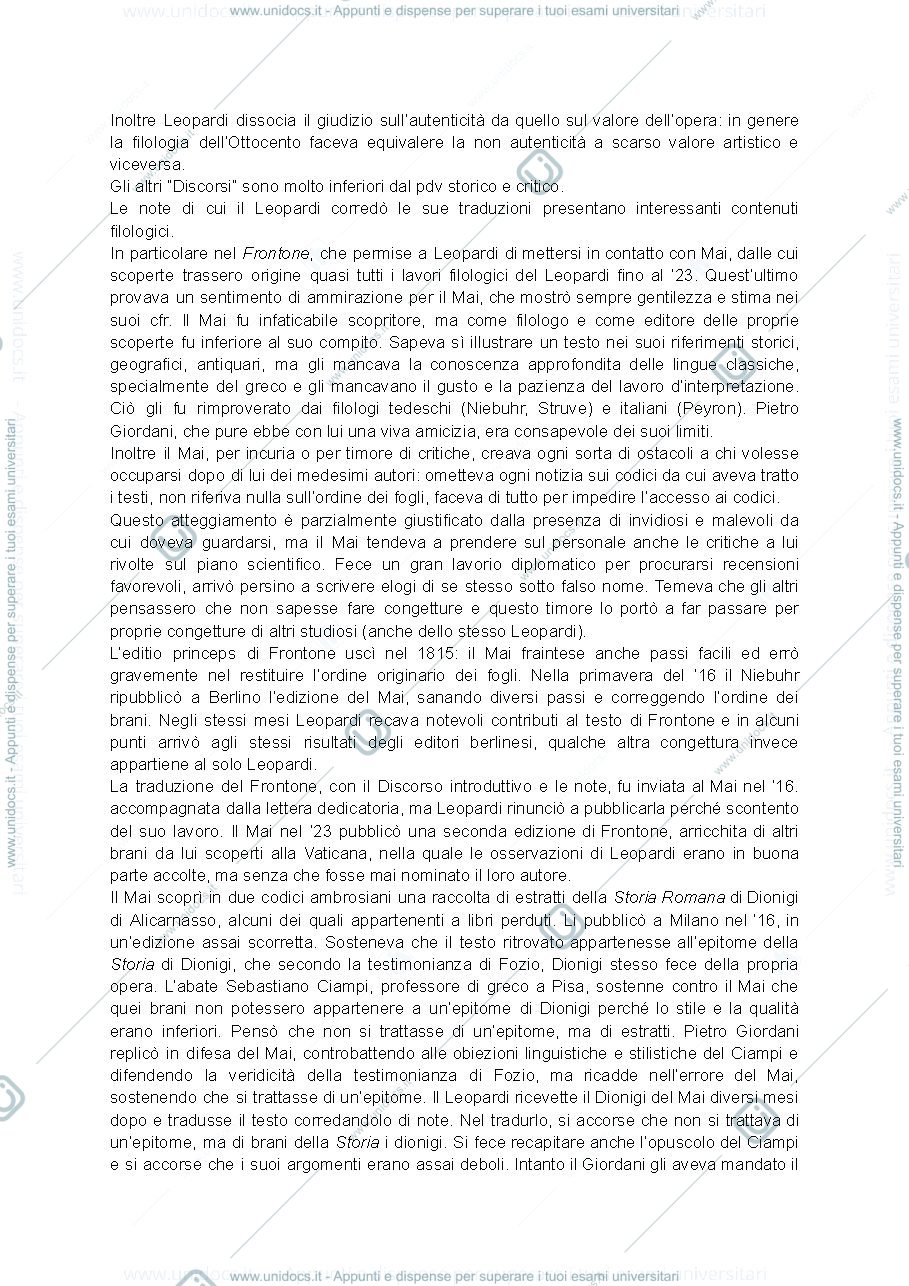 Anteprima pagina 3 — La filologia di Leopardi