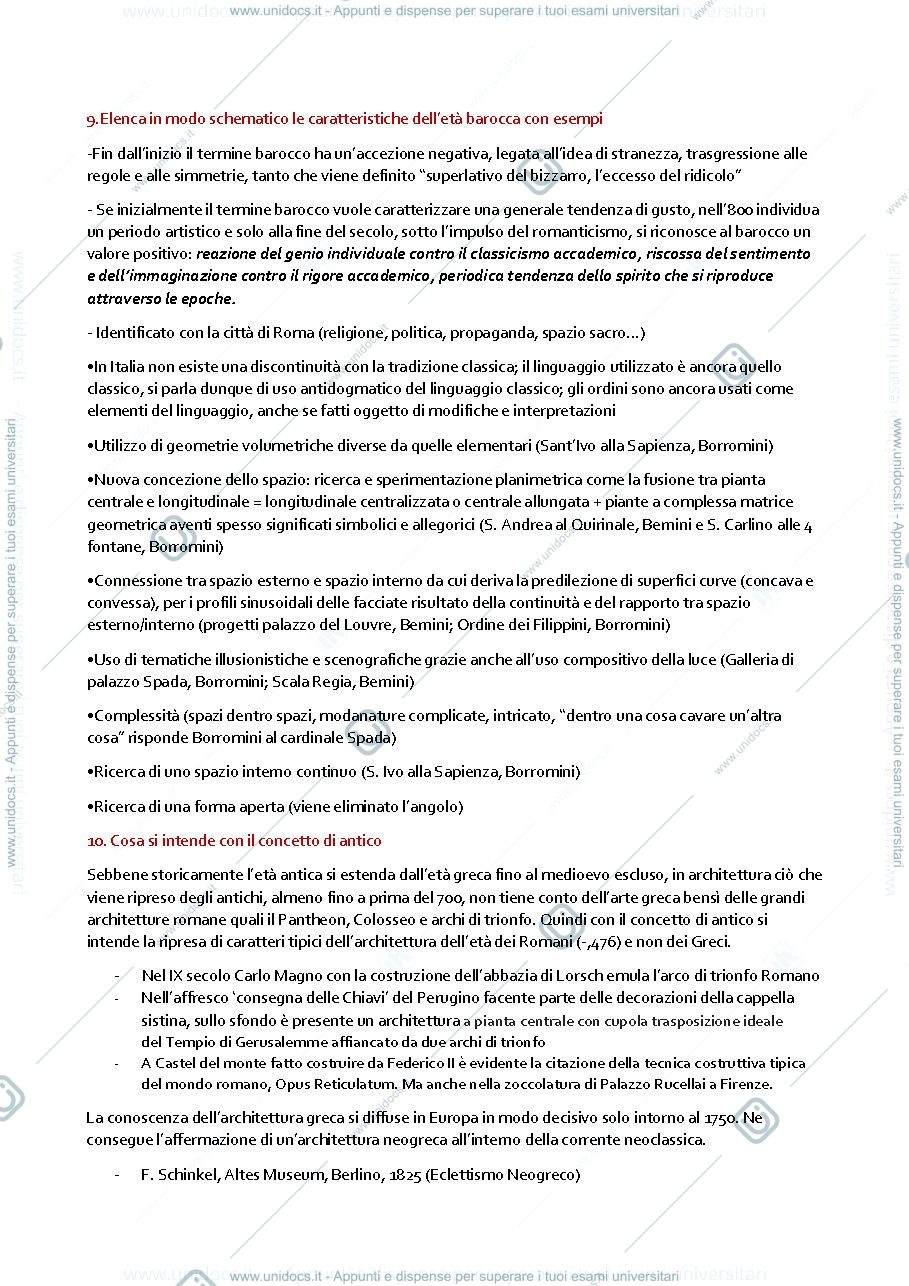 Anteprima pagina 3 — Domande esame scritto - Storia dell'architettura 1 