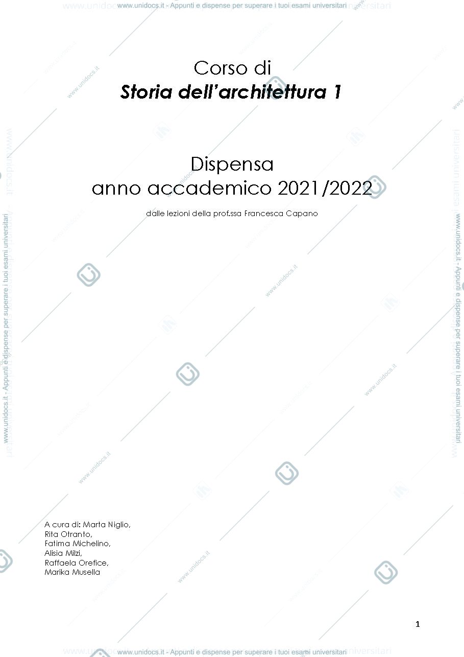 Anteprima pagina 1 — Scienze dell'architettura 1