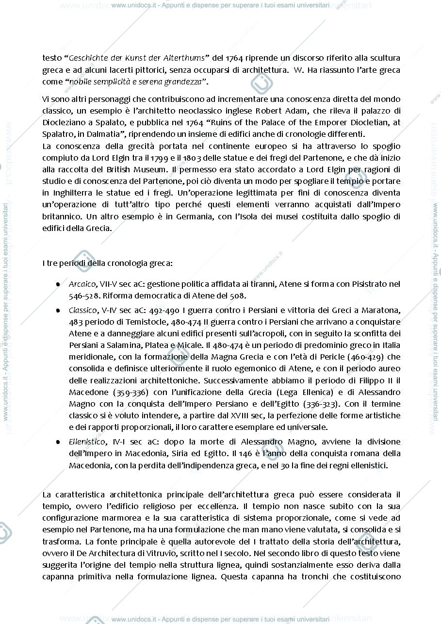 Anteprima pagina 3 — Appunti di storia dell'architettura 1, prof. Damiano Cosimo Iacobone
