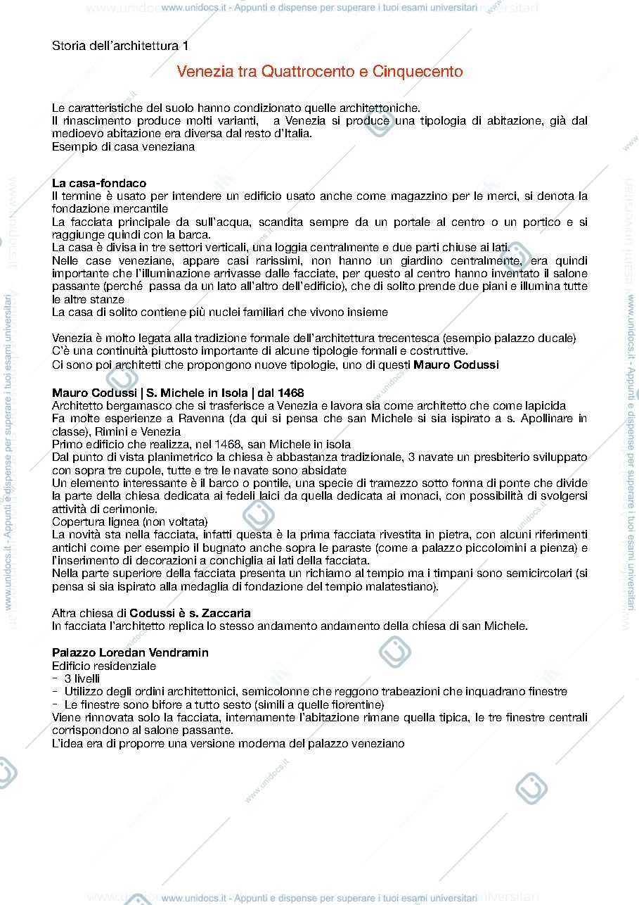 Anteprima pagina 1 — Venezia tra quattrocento e cinquecento 