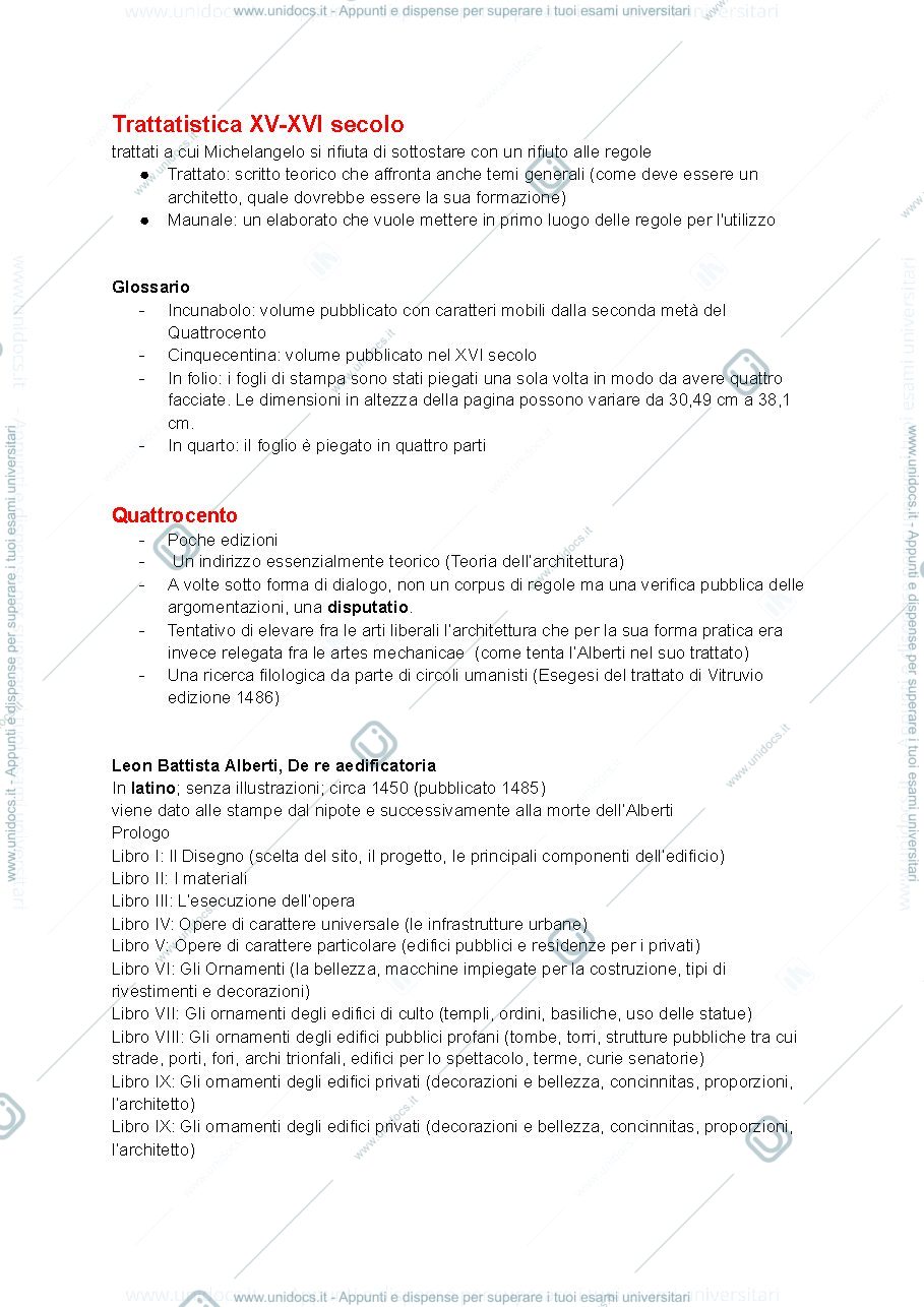 Anteprima pagina 1 — Trattatistica XV-XVI s ecolo