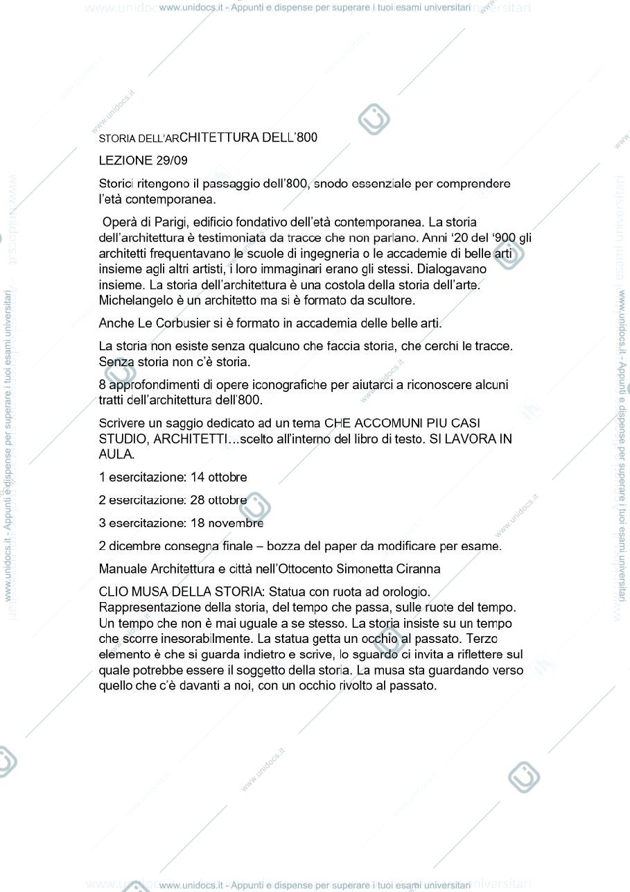 Anteprima pagina 1 — storia dell'architettura 