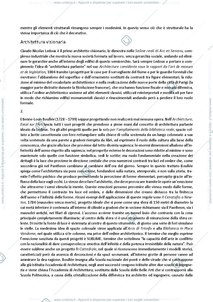 Anteprima pagina 2 — Appunti di Storia dell'Architettura Contemporanea