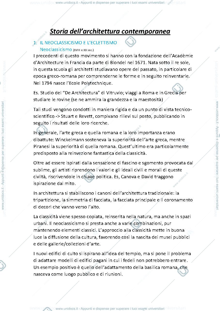 Anteprima pagina 1 — Storia dell'architettura