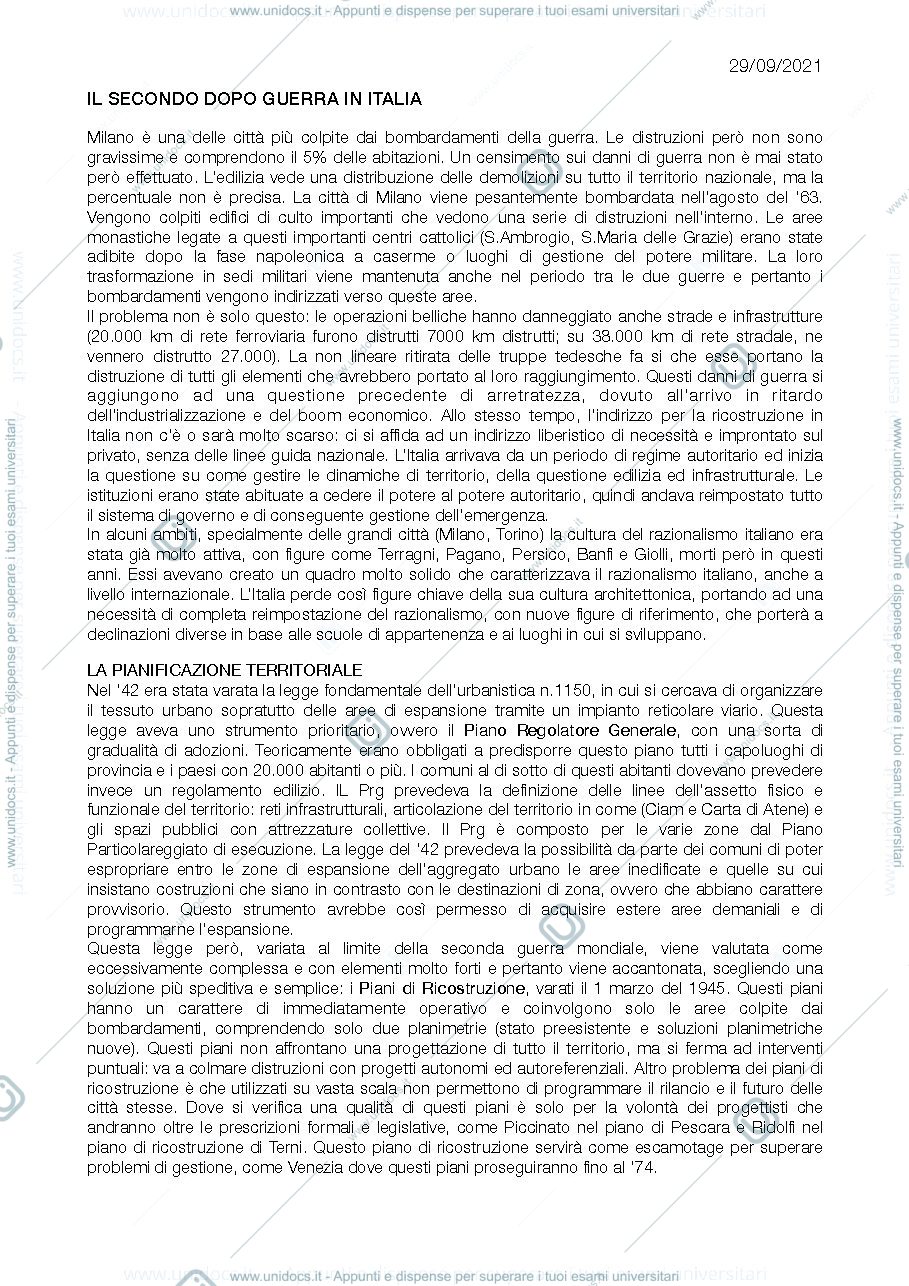 Anteprima pagina 1 — l'italia nel secondo dopo guerra