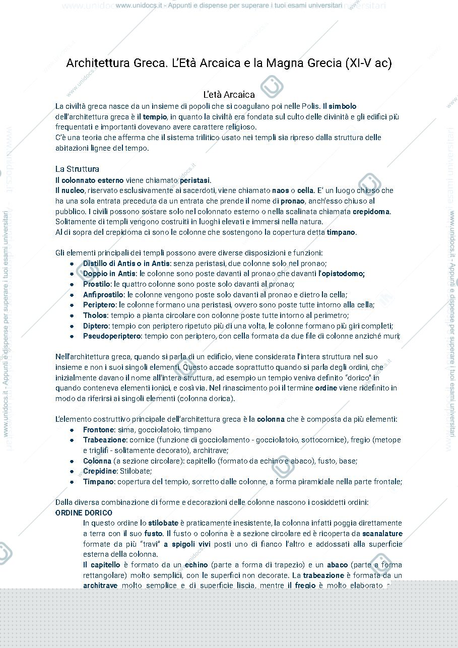 Anteprima pagina 1 — L'età Arcaica