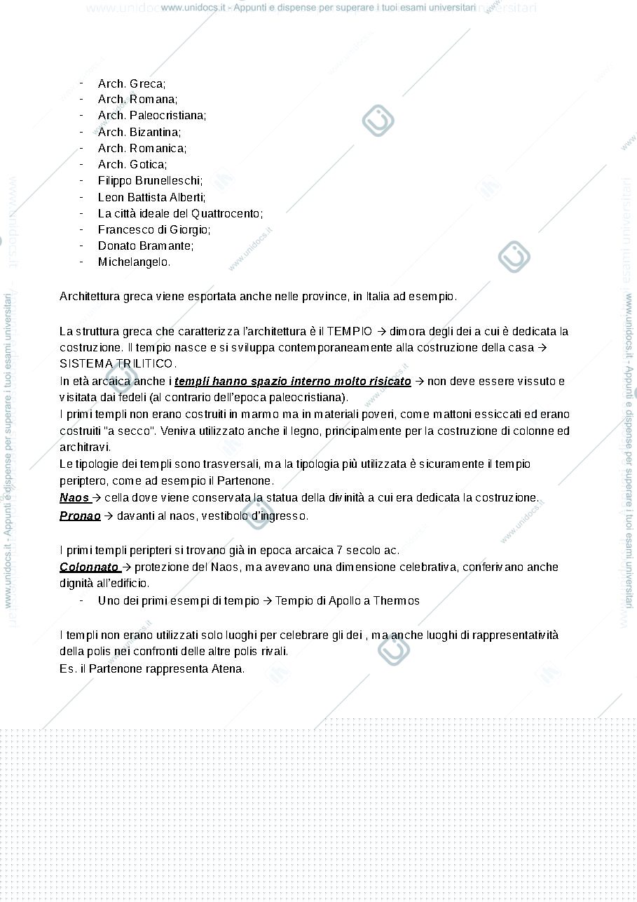 Anteprima pagina 2 — Appunti di Storia dell'Architettura 1