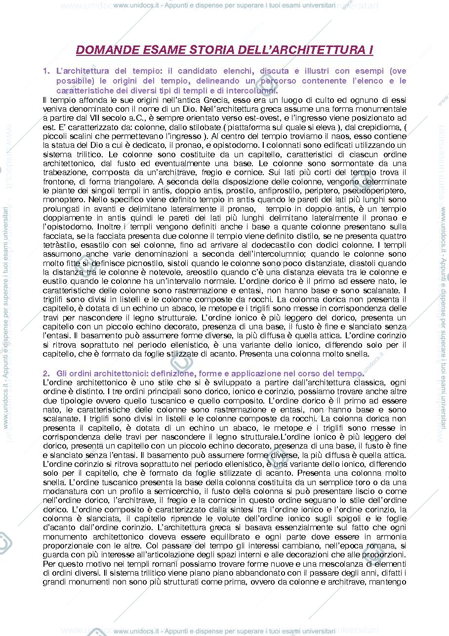 Anteprima pagina 1 — Domande Esame