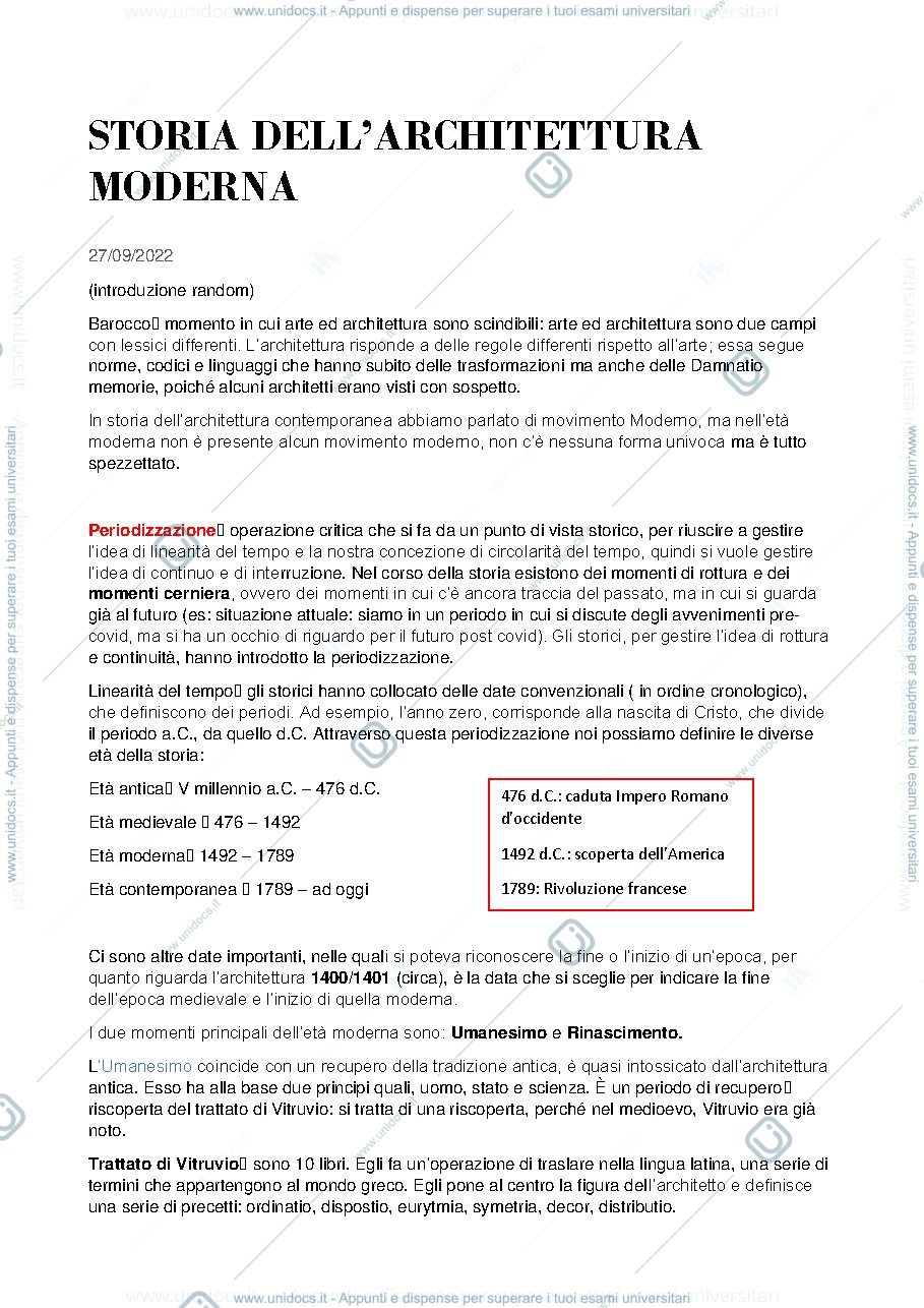 Anteprima pagina 1 — Storia dell'architettura moderna