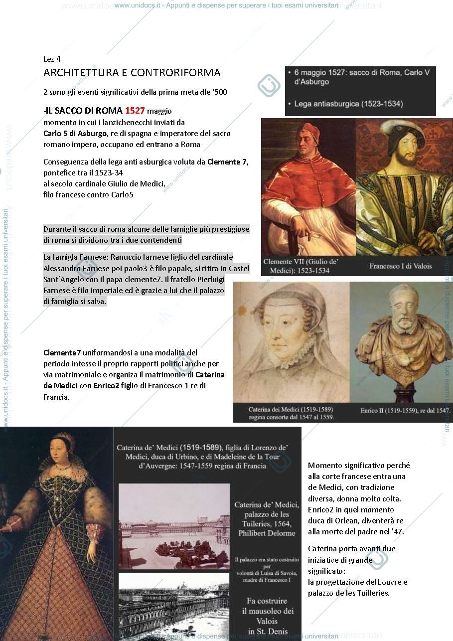 Anteprima pagina 1 — Lez 4 architettura e controriforma