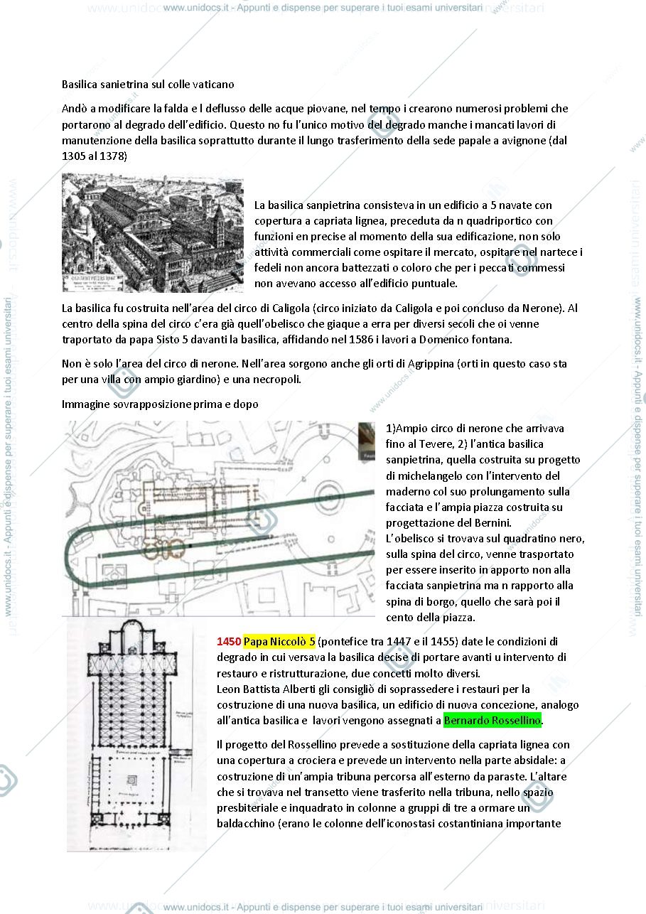 Anteprima pagina 1 — Lezione 1 La basilica di San Pietro