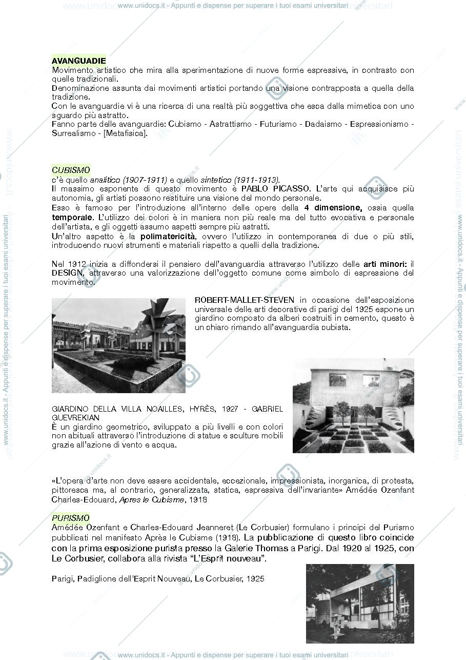 Anteprima pagina 1 — Appunti storia dell'architettura III Ferretti