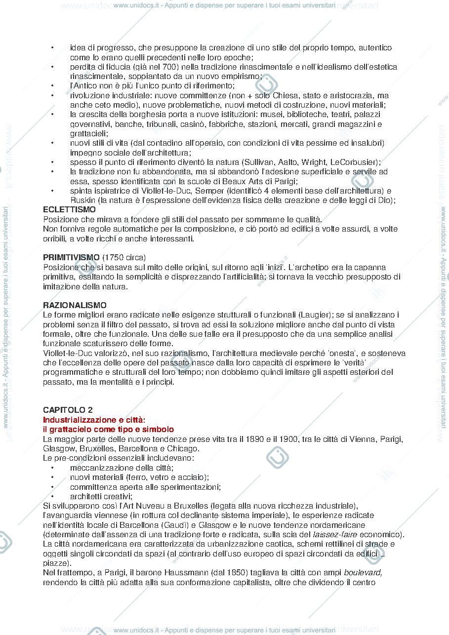 Anteprima pagina 2 — storia della architettura moderna e contemporanea