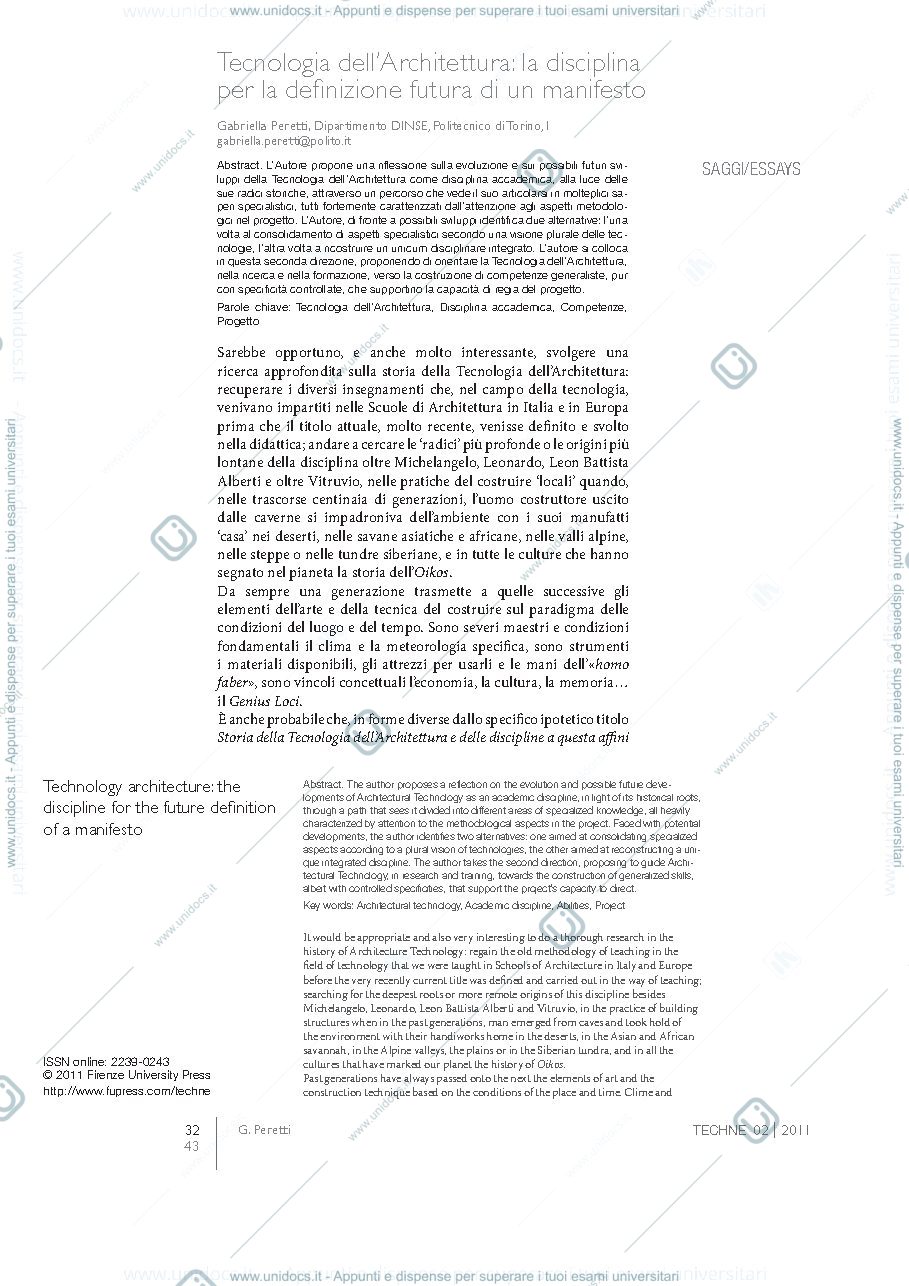 Anteprima pagina 1 — Techne n.2_Tecnologia dell'Architettura - G. Peretti