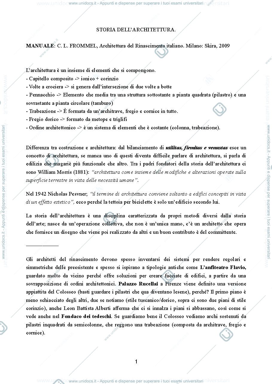 Anteprima pagina 1 — storia dell'architettura Elena svalduz