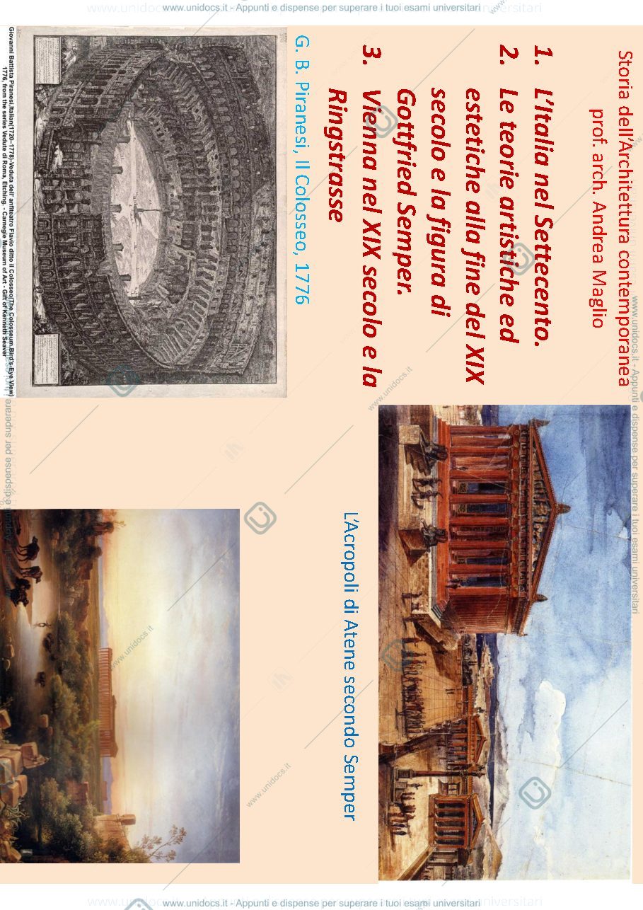 Anteprima pagina 1 — Gottfried Semper e Italia '700-'800