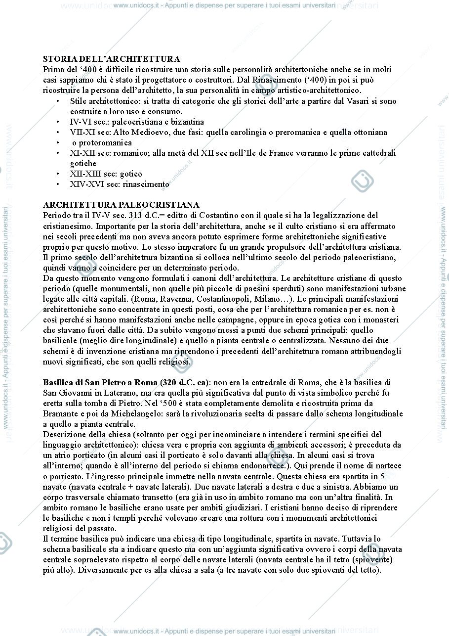 Anteprima pagina 1 — Storia dell'architettura