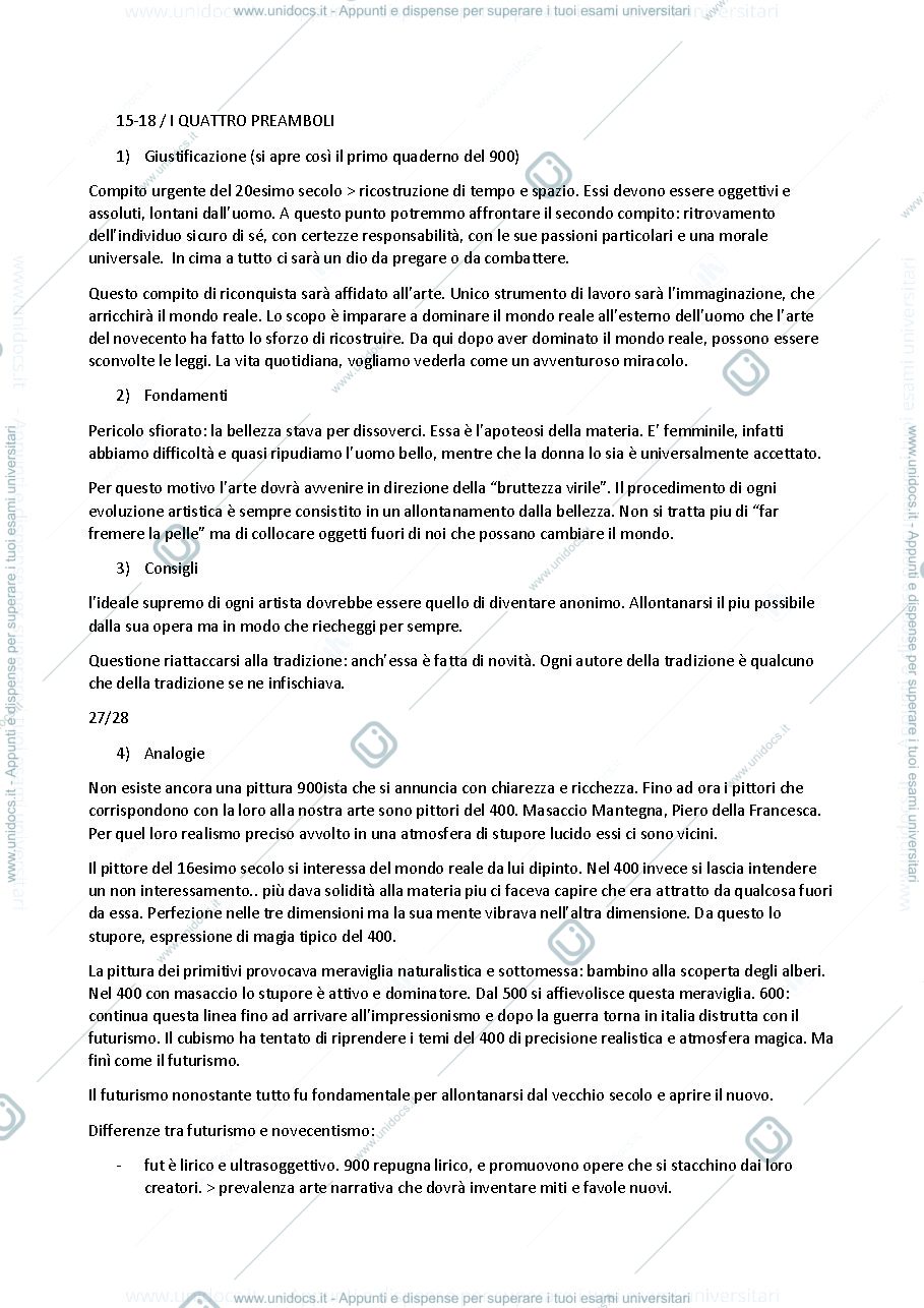Anteprima pagina 1 — riassunto libro bontempelli realismo magico