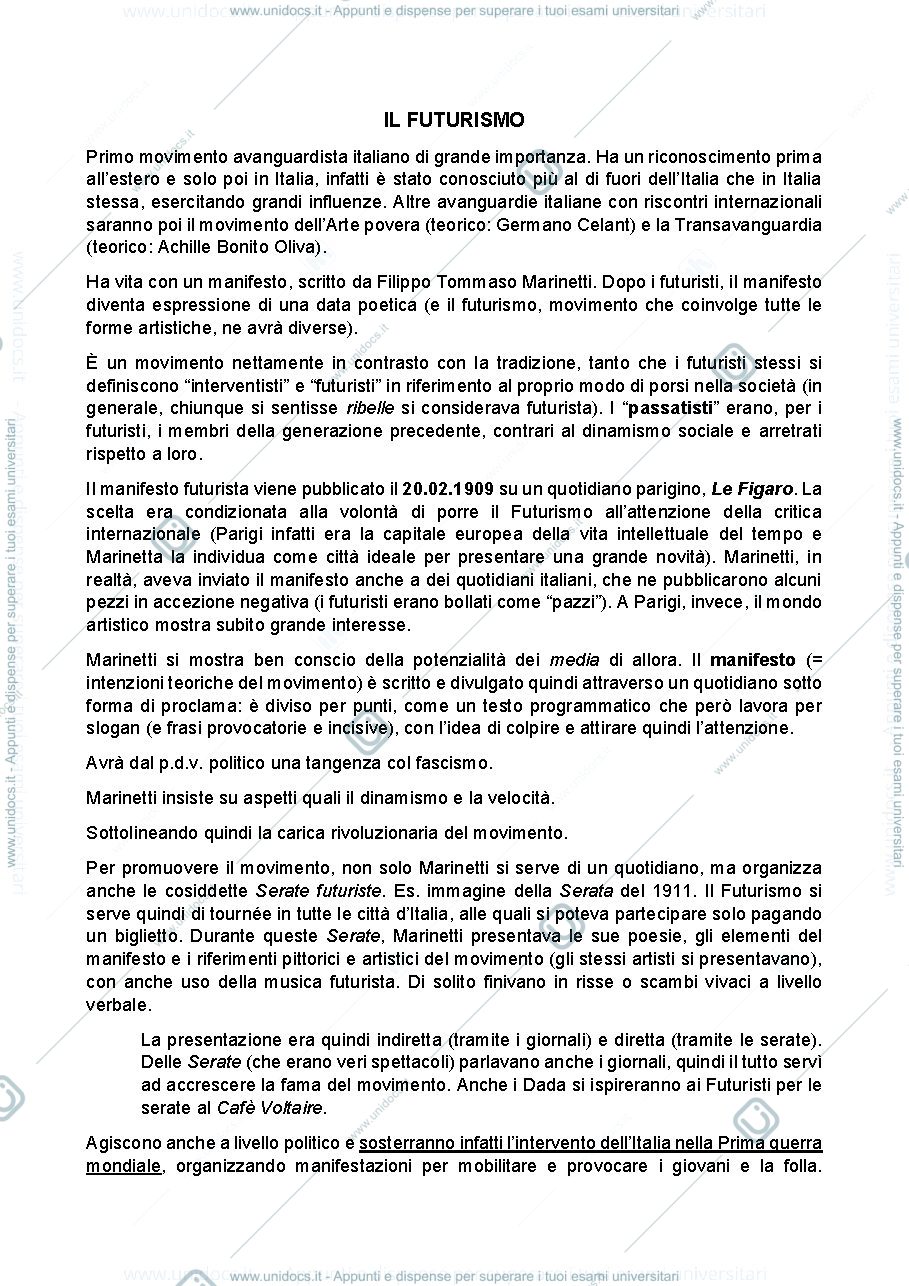 Anteprima pagina 1 — Futurismo