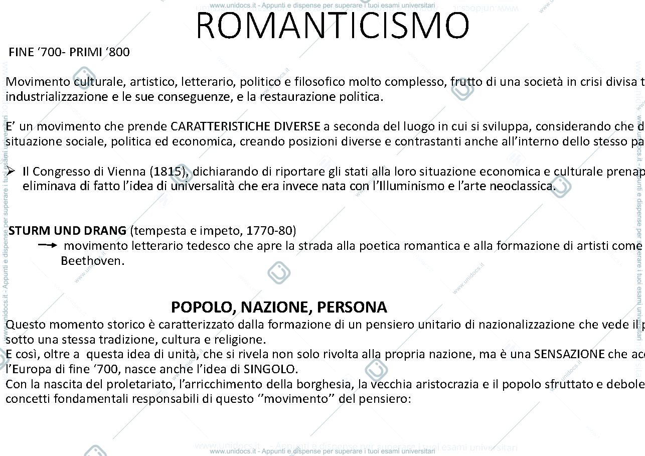 Anteprima pagina 1 — ROMANTICISMO