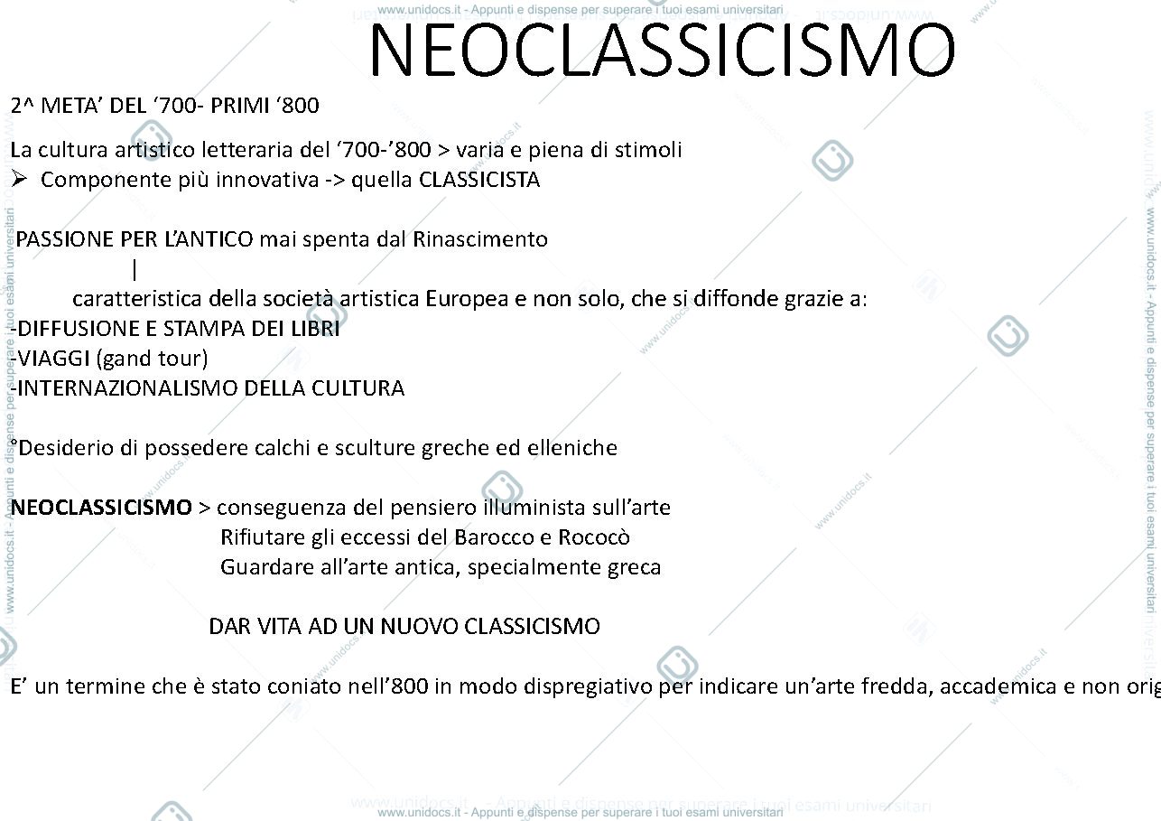 Anteprima pagina 1 — NEOCLASSICISMO