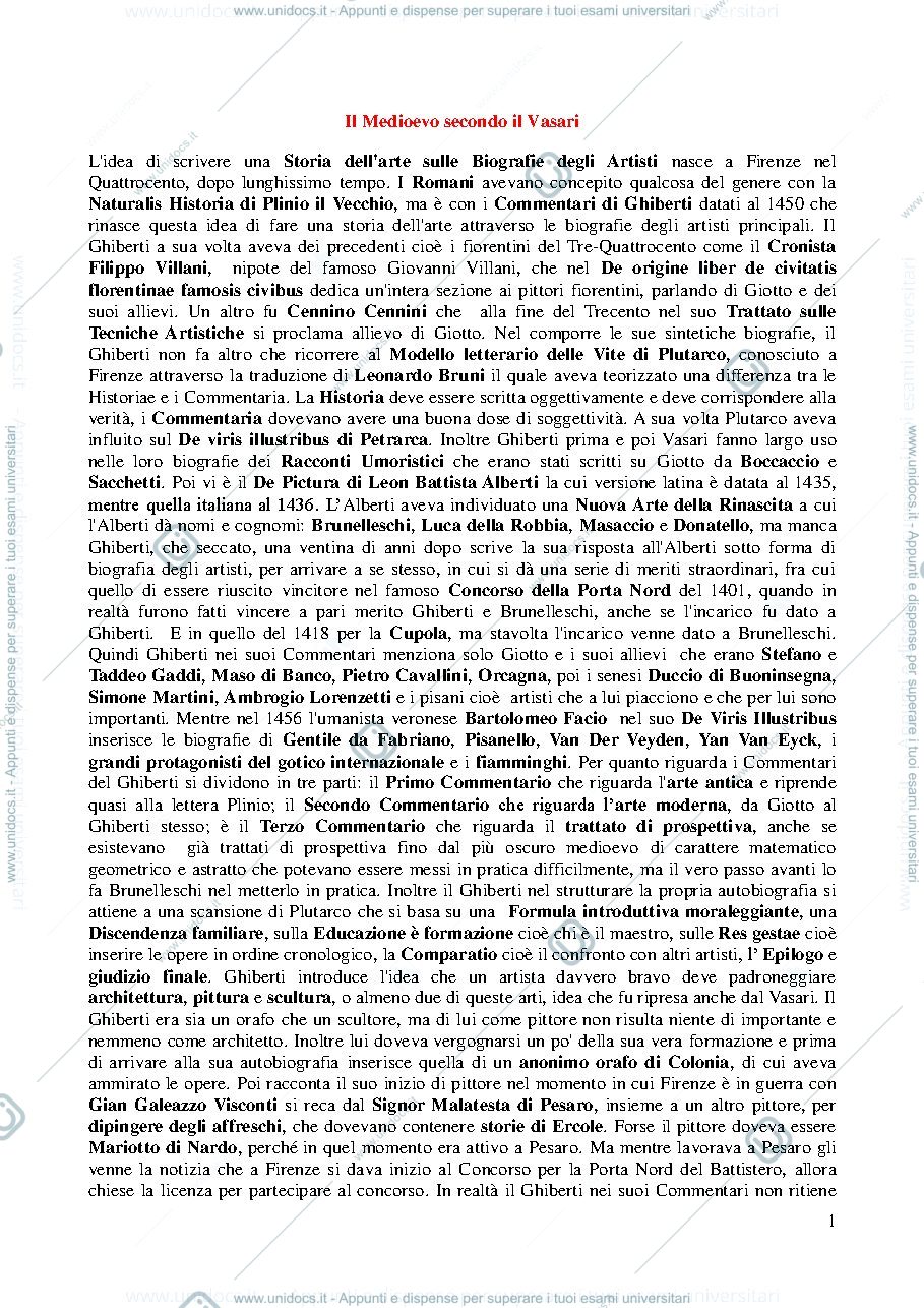 Anteprima pagina 1 — Vasari: Da Cimabue a Margaritone