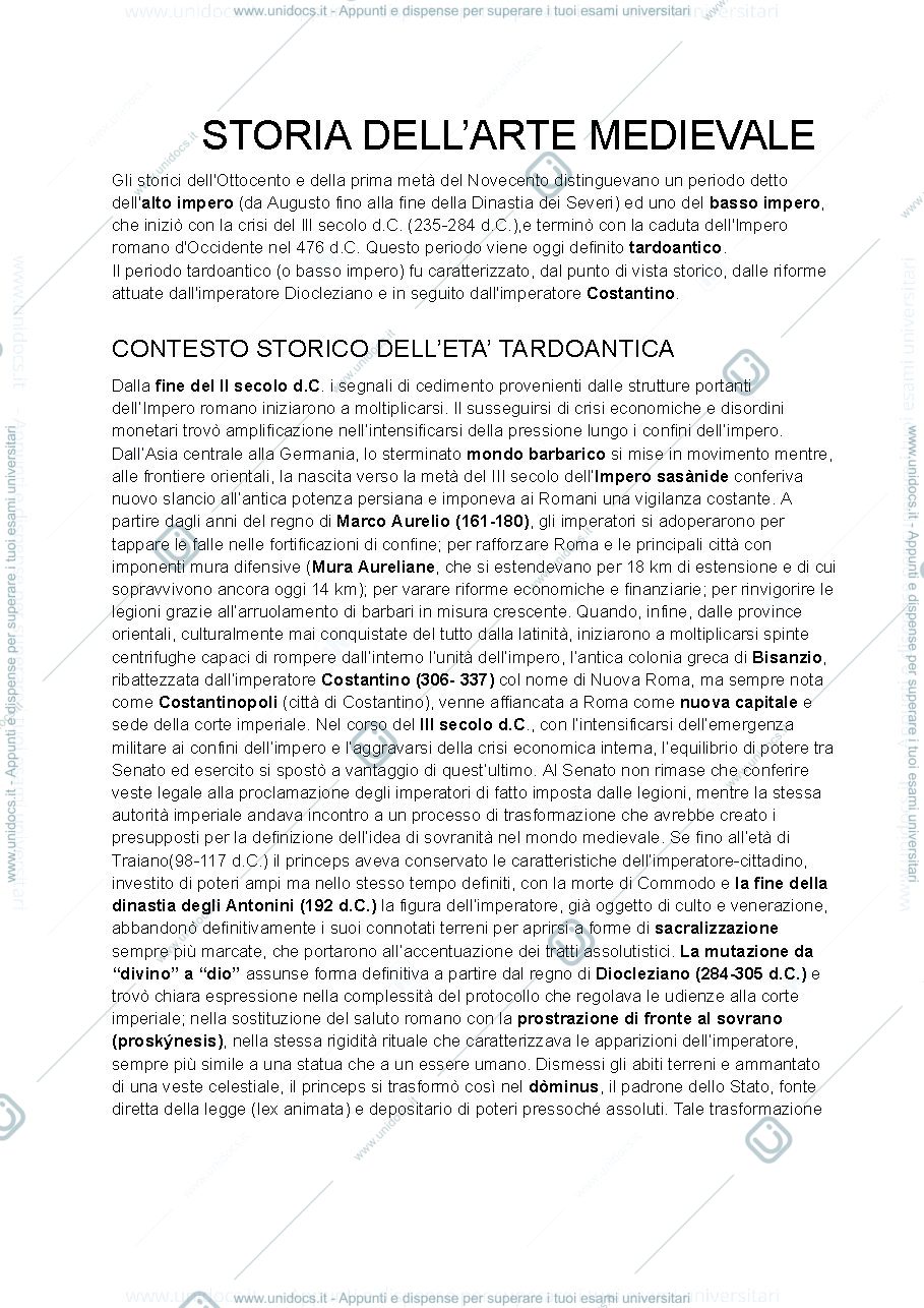Anteprima pagina 1 — Storia paleocristiana 