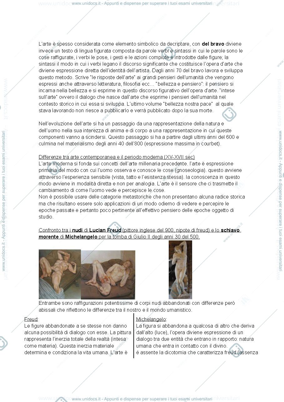 Anteprima pagina 1 — storia dell'arte moderna - appunti integrali prof Gnocchi