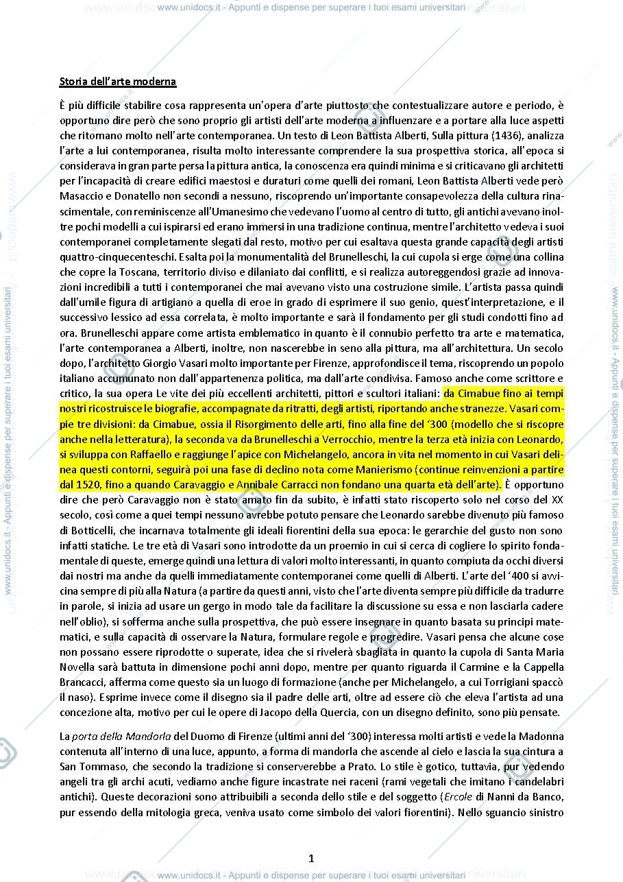 Anteprima pagina 1 — Arte moderna