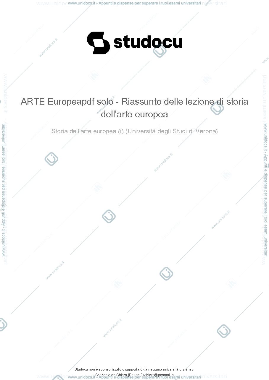 Anteprima pagina 1 — arte europea comparata