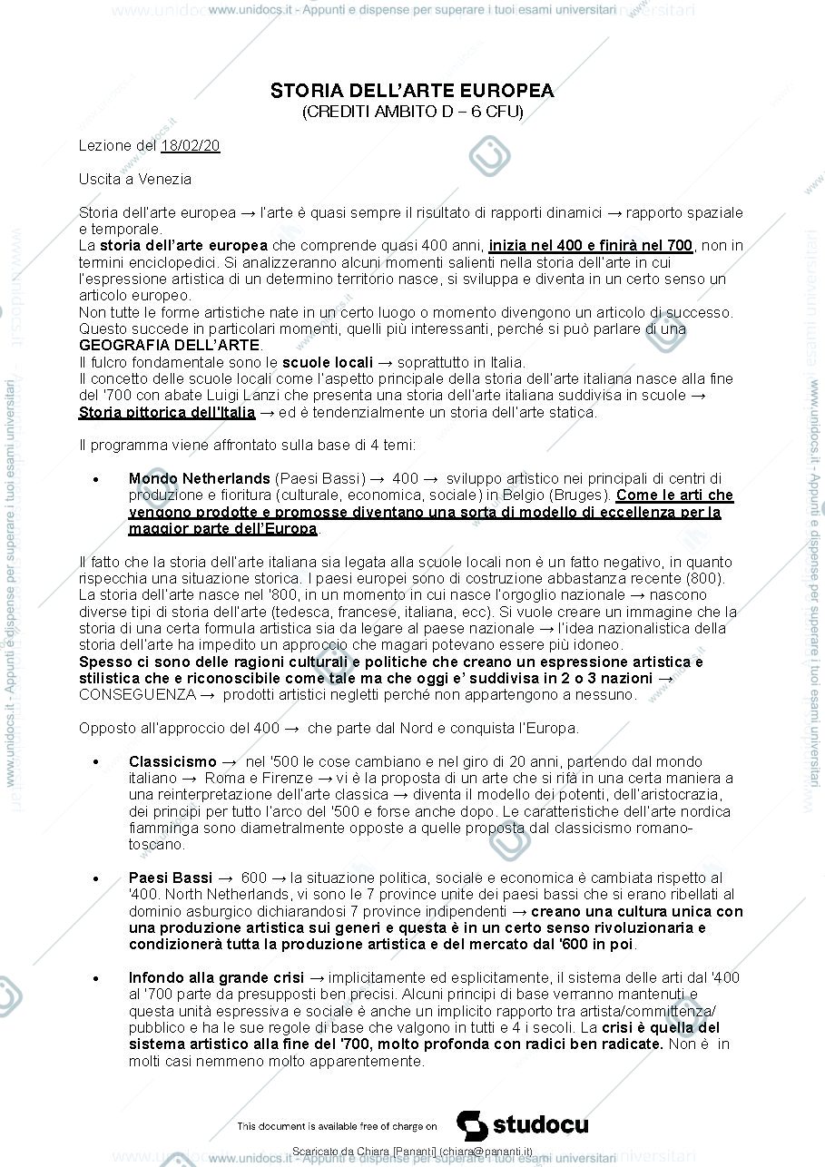Anteprima pagina 2 — arte europea comparata