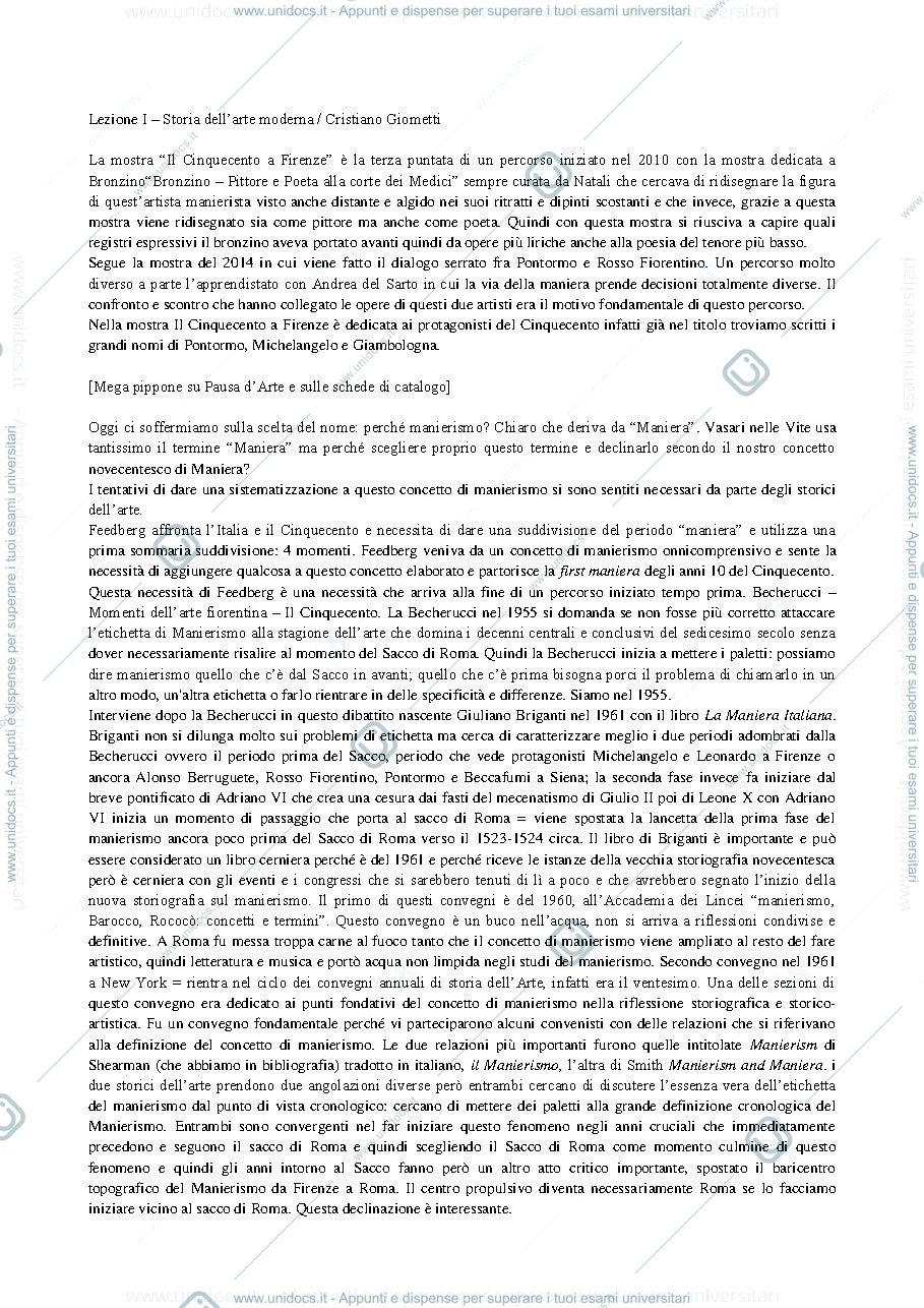 Anteprima pagina 1 — Appunti Lezione