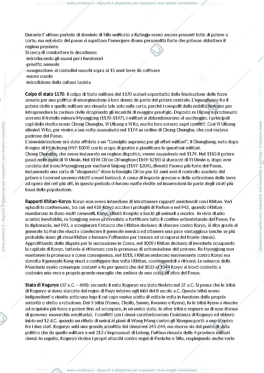 Anteprima pagina 3 — Probabili domande dell'esame di Storia dell'Asia Orientale