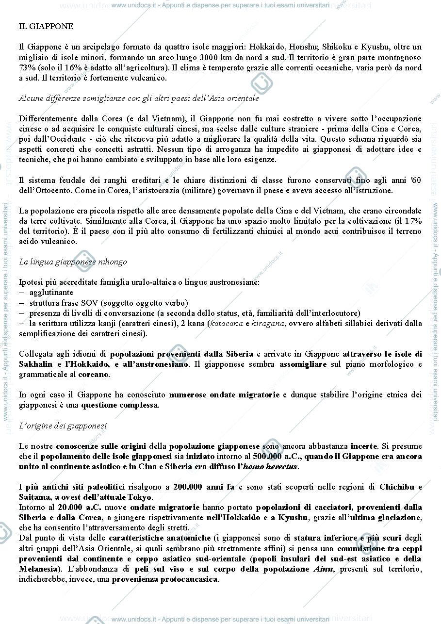 Anteprima pagina 1 — Storia del Giappone