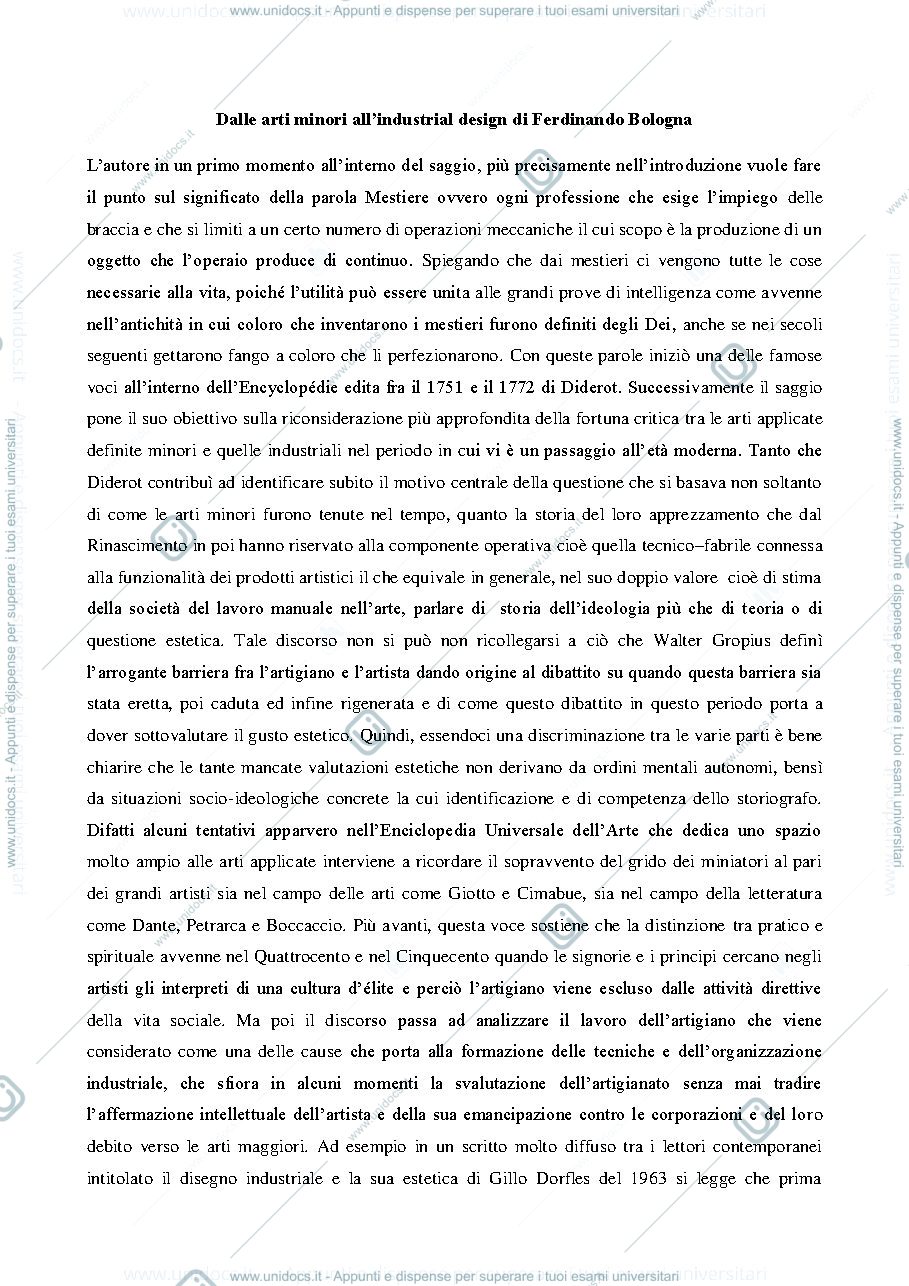 Anteprima pagina 1 — Dalle arti minori.....