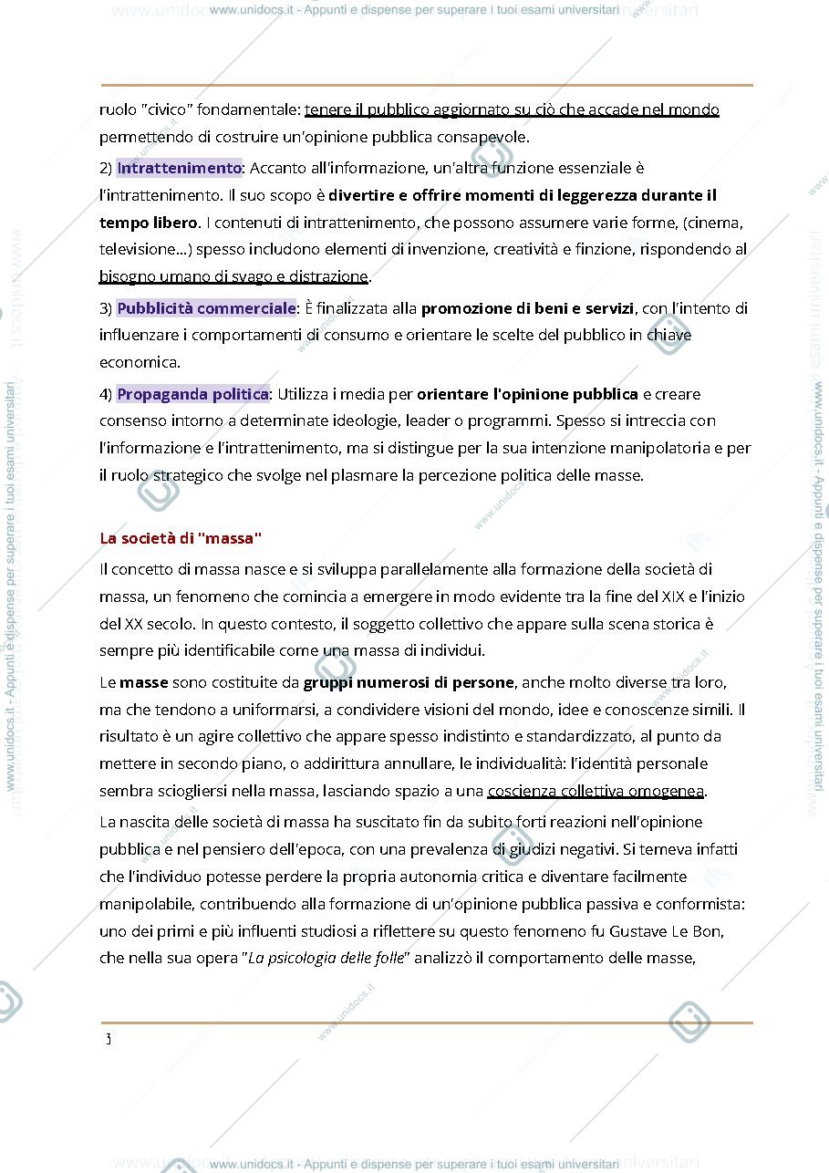Anteprima pagina 4 — appunti lezione storia delle comunicazione di massa
