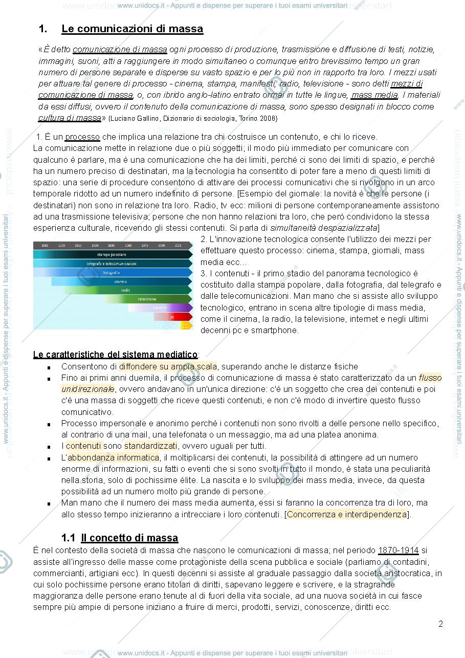 Anteprima pagina 2 — storia delle comunicazioni di massa
