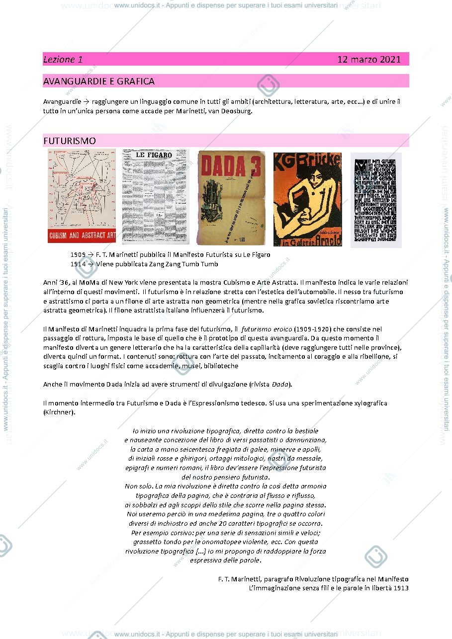 Anteprima pagina 1 — STORIA DELLE COMUNICAZIONI VISIVE lez. 1 e 2