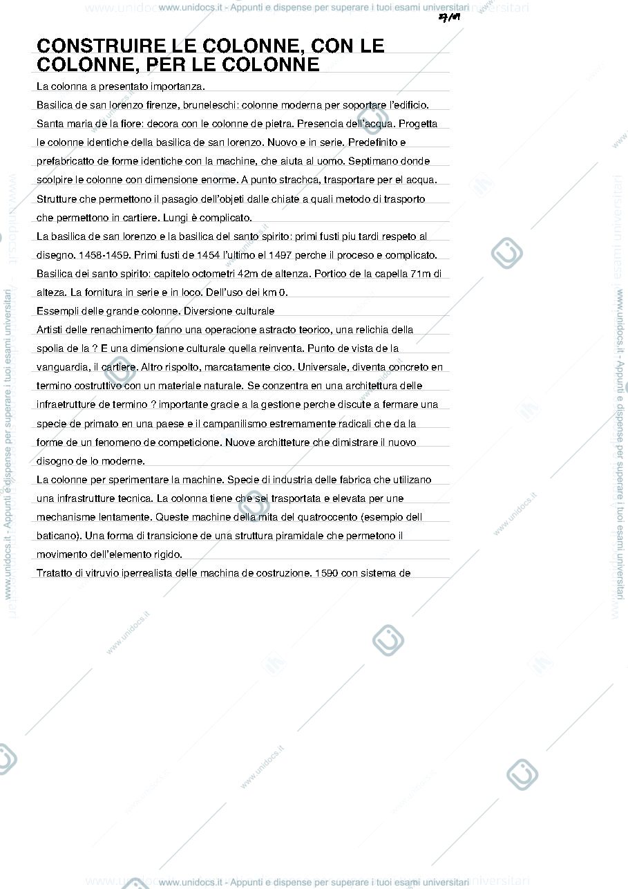 Anteprima pagina 1 — Appunti storia della costruzioni - BALESTRERI ISABELLA CARLA RACHELE