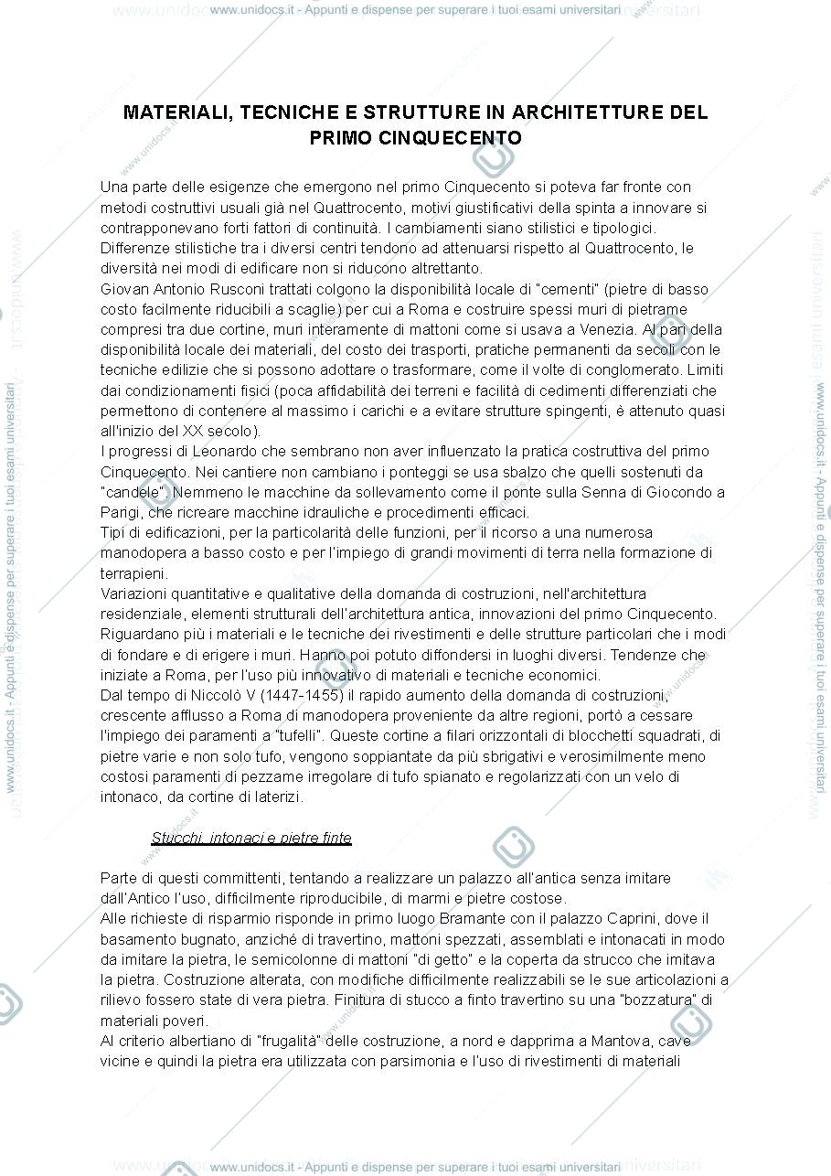 Anteprima pagina 1 — Testo di preparazione all'esame di storia della costruzioni con BALESTRERI ISABELLA CARLA RACHELE